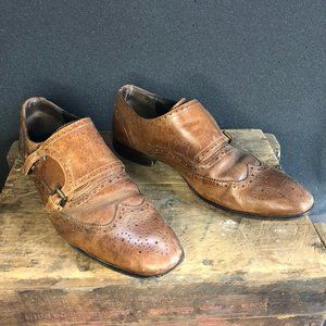 Light Brown Double Monk Strap Brogue